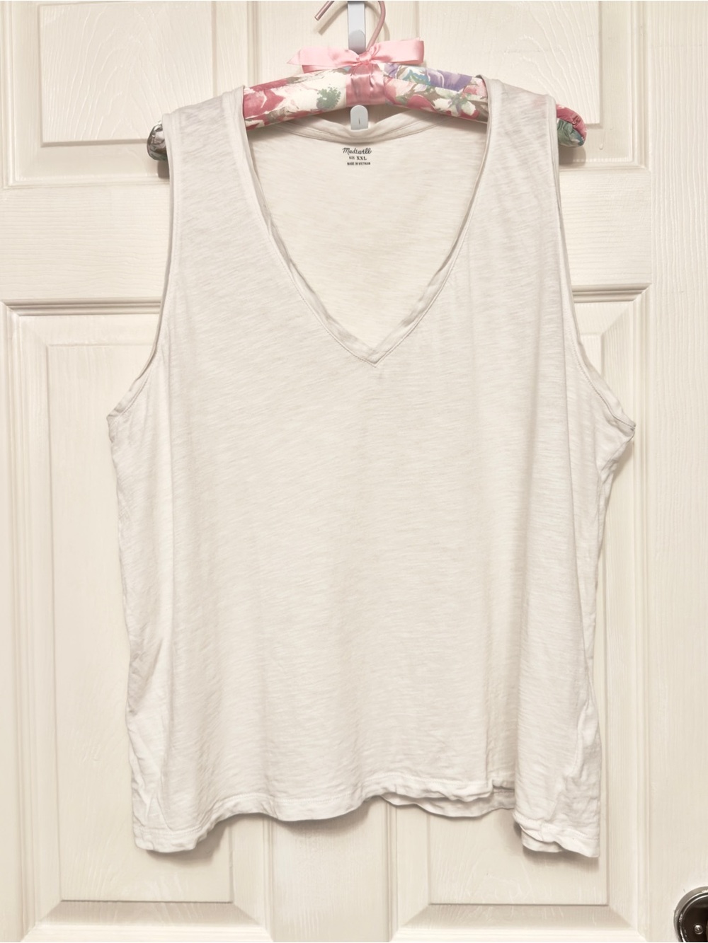 Madewell Vneck Sleeveless Top White Women Size XXL